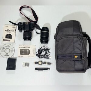 Canon EOS Rebel T6i DSLR Bundle – 18–55mm & 55–250mm Lenses + Accessories